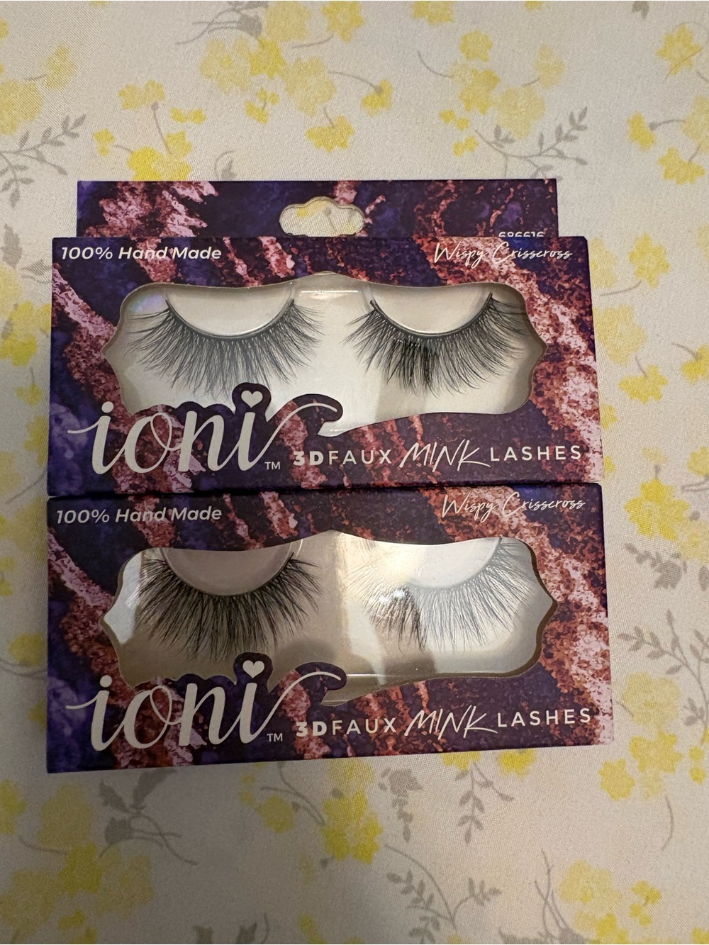 ioni 3D Faux Mink Lashes - Black Dramatic Volume (Set of 2)